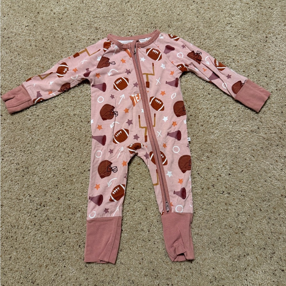 Emerson & Friends Football Print Girls Bamboo Pajamas